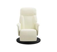 vidaXL Fauteuil inclinable avec repose-pied crème velours