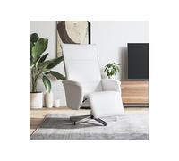 Fauteuil inclinable avec repose-pieds blanc similicuir