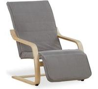 Fauteuil inclinable avec repose-pieds en velours Beige G