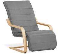 Fauteuil inclinable avec repose-pieds Gris Chaise Gris G