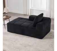 Fauteuil inclinable confortable en velours côtelé, canapé prêt à l'emploi, moelleux avec coussins de dossier, poche de rangement latérale pour la télécommande et le téléphone portable, porte-boisson i