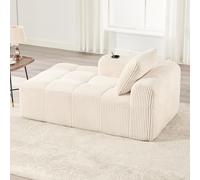 Fauteuil inclinable confortable en velours côtelé, canapé prêt à l'emploi, moelleux avec coussins de dossier, poche de rangement latérale pour la télécommande et le téléphone portable, porte-boisson i