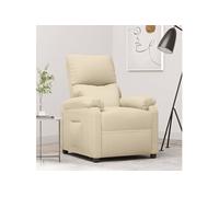 Fauteuil inclinable Crème Tissu