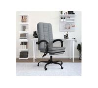 VIDAXL Fauteuil de bureau inclinable - Gris clair