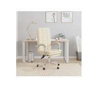 Fauteuil inclinable de bureau Crème Similicuir