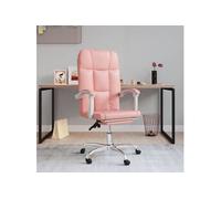 Fauteuil inclinable de bureau Rose Similicuir