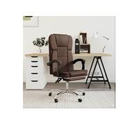 VidaXL Fauteuil inclinable - Marron Similicuir