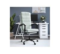 Fauteuil Inclinable de Bureau Siège Inclinable Chaise d'Ordinateur Dossier et Repose-pied Réglables Meuble de Bureau Gris Clair Velours
