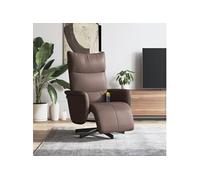 Fauteuil Inclinable de Massage avec Repose-pieds, Chaise de Relaxation avec Dossier, Siège avec Accoudoirs Salon, Moderne, Marron Similicuir 356594