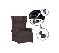 Fauteuil Inclinable Electrique à Oreilles, Fauteuil de Relaxation avec Dossier et Repose-pied, Meuble de Salon Salle de Séjour Intérieur, Marron