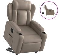 Fauteuil inclinable électrique cappuccino similicuir