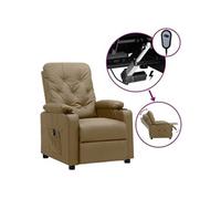 vidaXL Fauteuil inclinable électrique Cappuccino Similicuir G