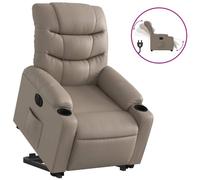 Fauteuil inclinable électrique cappuccino similicuir