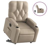 Fauteuil inclinable électrique cappuccino similicuir