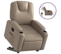 Fauteuil inclinable électrique cappuccino similicuir