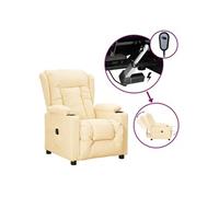 Fauteuil inclinable électrique Crème Similicuir