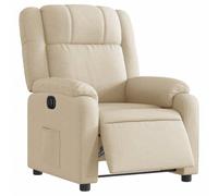 vidaXL Fauteuil inclinable électrique en tissu crème