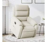 Fauteuil inclinable électrique crème velours Crème G