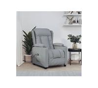 vidaXL Fauteuil Inclinable Électrique, Fauteuil de Relaxation avec Dossier et Repose-Pied, Fauteuil Releveur, Siège de Salle de Séjour Salon Intérieur, Moderne, Gris Clair Tissu 3098777 gris clair G