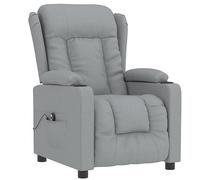 vidaXL Fauteuil Inclinable Électrique, Fauteuil de Relaxation avec Dossier et Repose-Pied, Fauteuil Releveur, Siège de Salle de Séjour Salon Intérieur, Moderne, Gris Clair Tissu 3098777 gris clair G