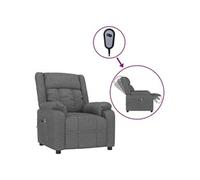 3143568 vidaXL Fauteuil inclinable électrique Gris foncé Tissu
