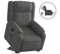 Fauteuil inclinable électrique gris foncé tissu