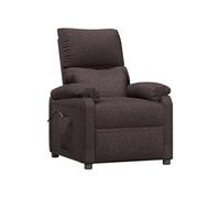 Fauteuil inclinable électrique Marron foncé Tissu