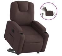 Fauteuil inclinable électrique marron foncé tissu