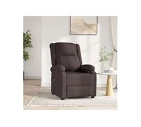 Fauteuil inclinable électrique Marron foncé Tissu