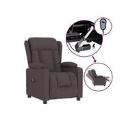 Fauteuil inclinable électrique Marron foncé Tissu