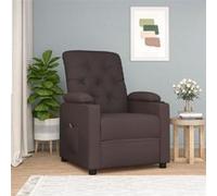 Fauteuil inclinable électrique Marron foncé Tissu Marron
