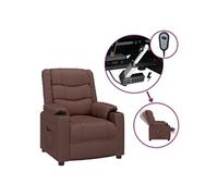 vidaXL Fauteuil inclinable électrique Marron Similicuir