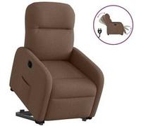 vidaXL Fauteuil Électrique Marron Tissu