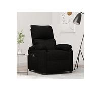 Fauteuil inclinable électrique Noir Tissu