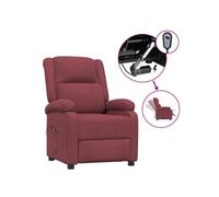 Fauteuil inclinable électrique Rouge bordeaux Tissu