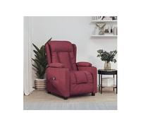 Fauteuil inclinable électrique Rouge bordeaux Tissu