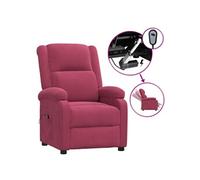 Fauteuil inclinable électrique rouge bordeaux velours