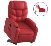 Fauteuil inclinable électrique rouge similicuir