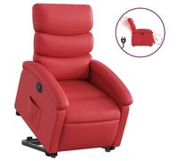 Fauteuil inclinable électrique rouge similicuir