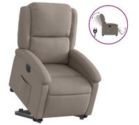 Fauteuil inclinable électrique taupe tissu
