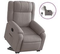 Fauteuil inclinable électrique taupe tissu