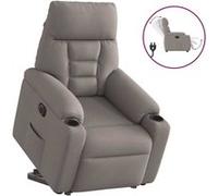 vidaXL Fauteuil inclinable électrique – Taupe Tissu