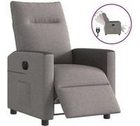vidaXL Fauteuil inclinable électrique Taupe Tissu