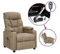 Fauteuil inclinable électrique Taupe Tissu Taupe G