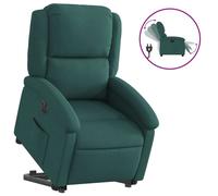 Fauteuil inclinable électrique vert foncé tissu