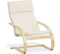 Fauteuil inclinable en beige clair Beige G