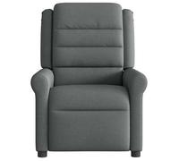 Fauteuil inclinable en tissu - vidaXL - Gris foncé - 73x91.5x102.5 cm - Inclinaison manuelle 135° - Poche latérale
