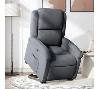 Fauteuil inclinable en velours - vidaXL - Gris foncé - 71x86,5x99,5 cm assis - 71x144,5x82 cm couché - Moteur électrique