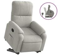 Fauteuil inclinable gris clair tissu microfibre