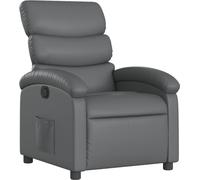 Fauteuil inclinable gris similicuir